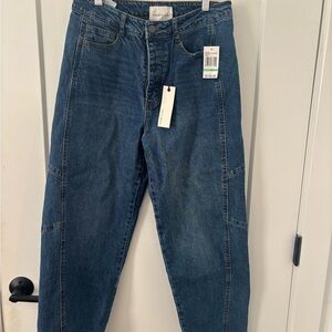 Habitual High Rise Barrel Crop Denim Jeans